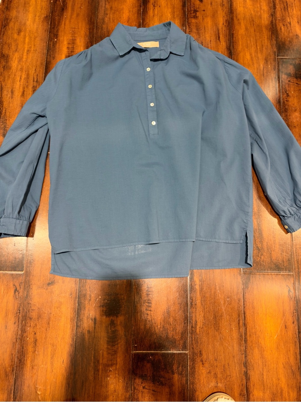 Cali Casual Slate Blue Long-Sleeve Shirt